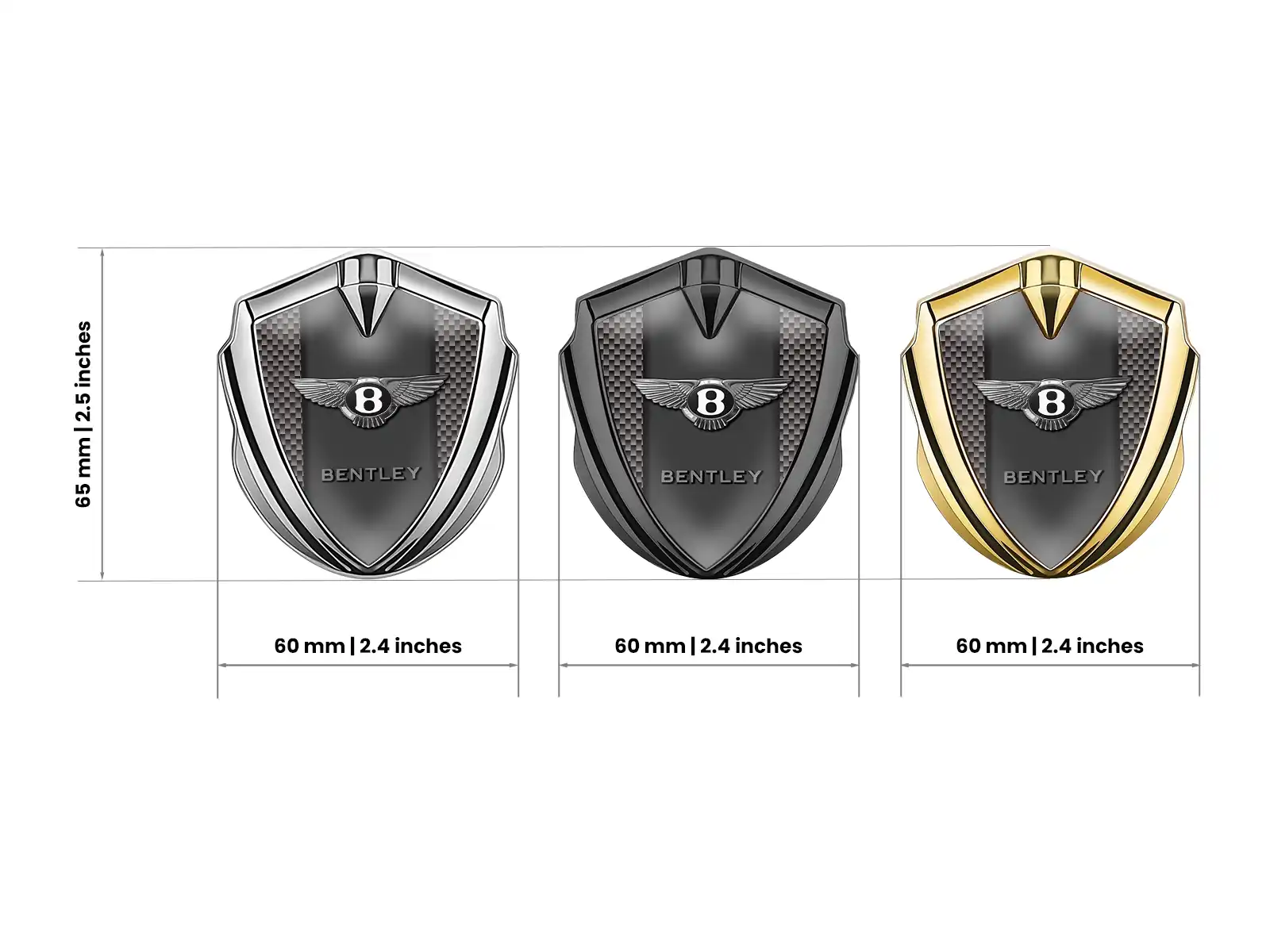Bentley Silicone Emblem Badge Modern Look High-End Style